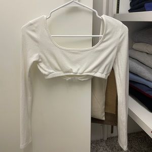 Edikted White Crop Top